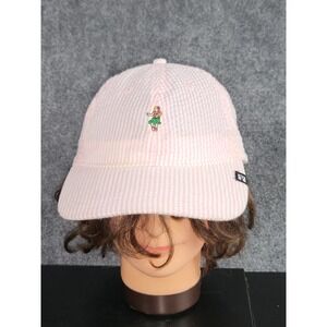 Block Headwear Seersucker Hula Girl Embroidered‎ Baseball Cap Adjustable Pink
